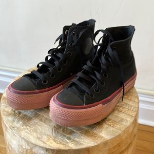 Converse limited edition high top platform sneakers Size 5.5